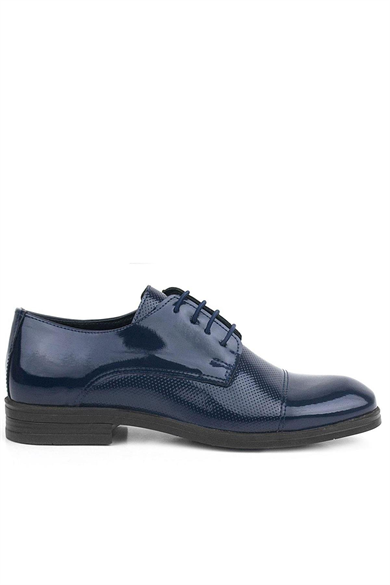 Rakerplus Lacivert Rugan Bağcıklı Çocuk Oxford Klasik Ayakkabı