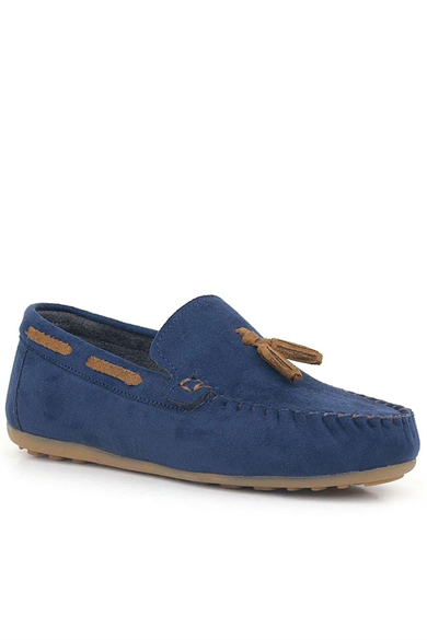 Rakerplus Lacivert Süet Erkek Çocuk Mokasen Ayakkabı