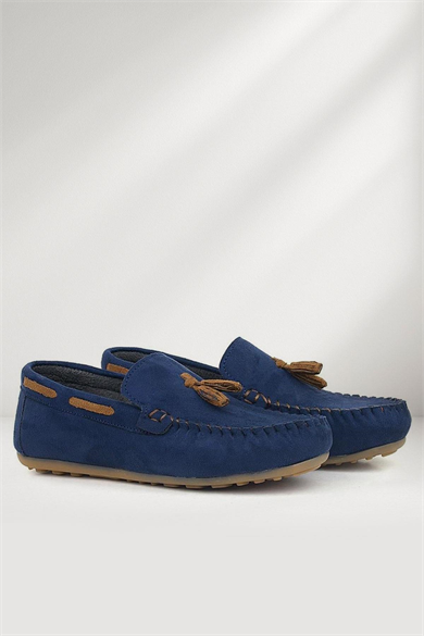 Rakerplus Lacivert Süet Erkek Çocuk Mokasen Ayakkabı