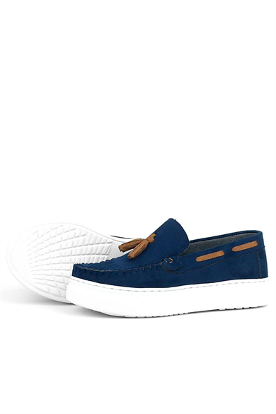 Rakerplus Lacivert Taba Erkek Çocuk Makosen Ayakkabı