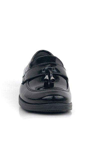 Rakerplus Loafer Siyah Rugan Erkek Klasik Çocuk Ayakkabı
