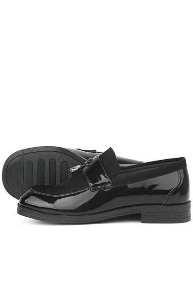 Rakerplus Loafer Siyah Rugan Nubuk Erkek Klasik Çocuk Ayakkabı