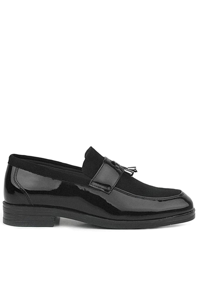 Rakerplus Loafer Siyah Rugan Nubuk Erkek Klasik Çocuk Ayakkabı