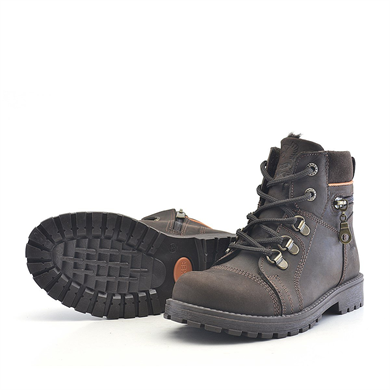 Rakerplus Minotor Hakiki Deri Fermuarlı Kışlık Çocuk Bot