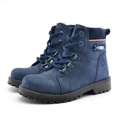 Rakerplus Minotor Hakiki Deri Lacivert Fermuarlı Çocuk Bot