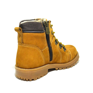 Rakerplus Minotor Hakiki Deri Sarı Fermuarlı Çocuk Bot