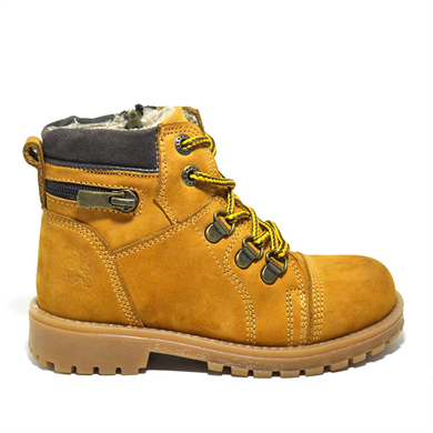 Rakerplus Minotor Hakiki Deri Sarı Fermuarlı Çocuk Bot