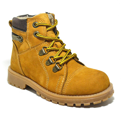 Rakerplus Minotor Hakiki Deri Sarı Fermuarlı Çocuk Bot