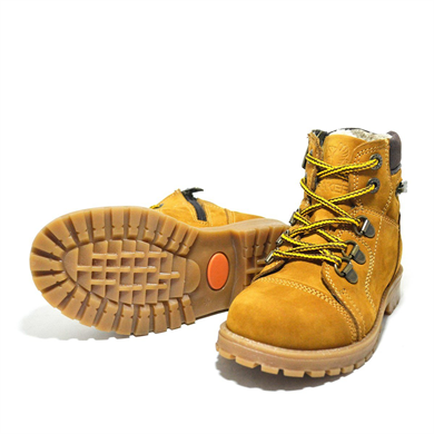 Rakerplus Minotor Hakiki Deri Sarı Fermuarlı Çocuk Bot