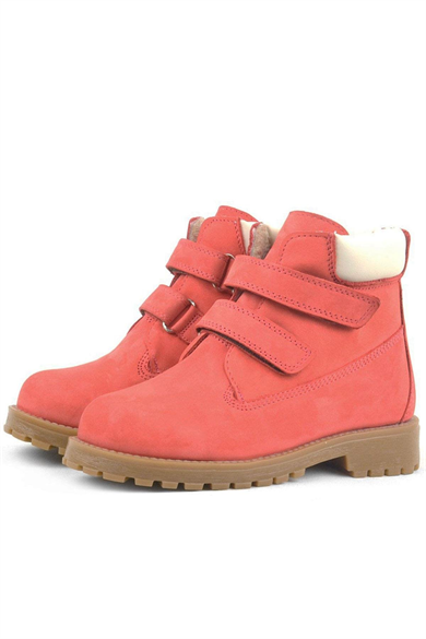 Rakerplus Neson Hakiki Deri Kırmızı Cırtlı Çocuk Bot