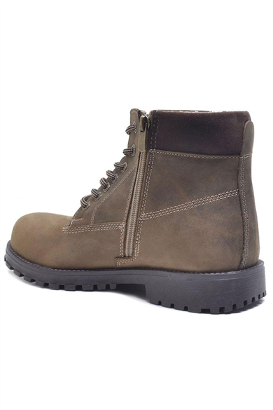 Rakerplus Neson Hakiki Deri Kum Rengi Kışlık Çocuk Bot Postal Ayakkabı