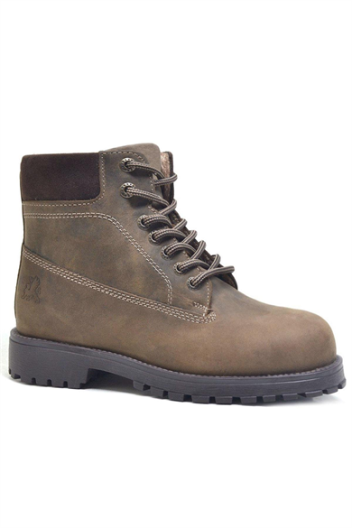 Rakerplus Neson Hakiki Deri Kum Rengi Kışlık Çocuk Bot Postal Ayakkabı