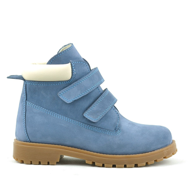 Rakerplus Neson Hakiki Deri Mavi Cırtlı Çocuk Bot