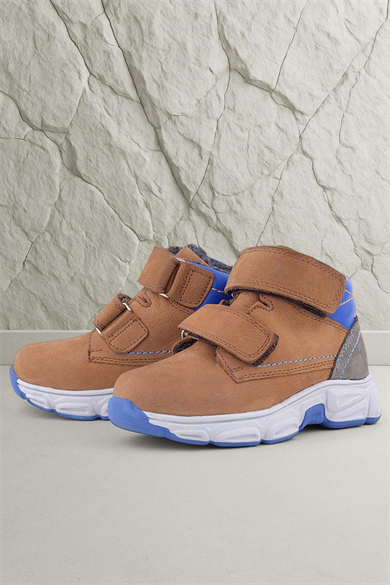 Rakerplus Pixel Hakiki Deri Taba Cırtlı Bebek Spor Bot Ayakkabı