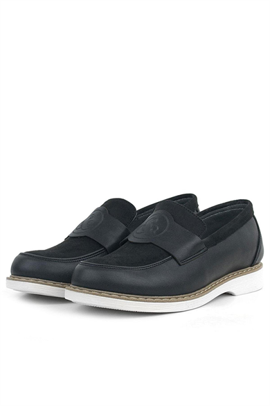 Rakerplus Pixel Siyah Loafer Çocuk Klasik Okul Ayakkabı