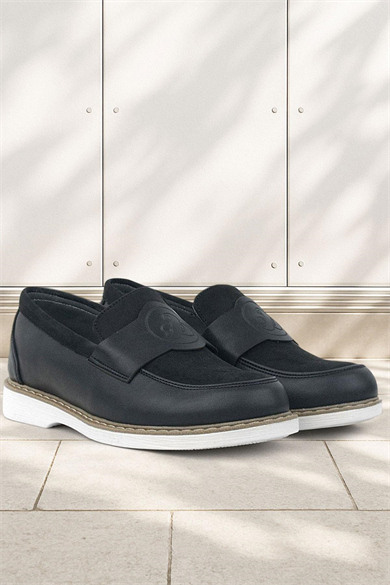 Rakerplus Pixel Siyah Loafer Çocuk Klasik Okul Ayakkabı