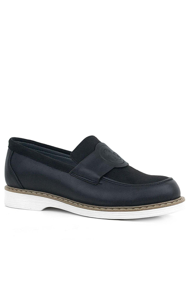 Rakerplus Pixel Siyah Loafer Çocuk Klasik Okul Ayakkabı