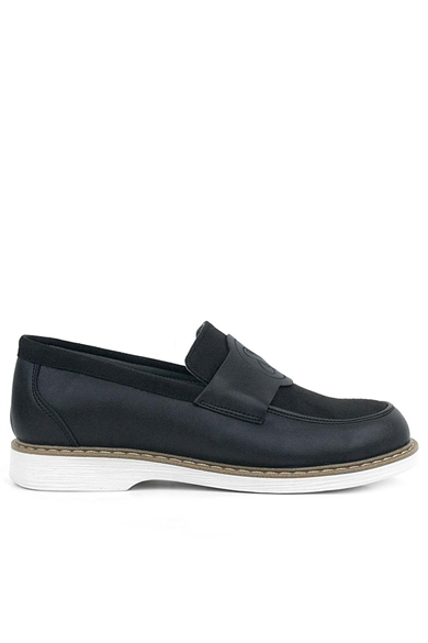 Rakerplus Pixel Siyah Loafer Çocuk Klasik Okul Ayakkabı