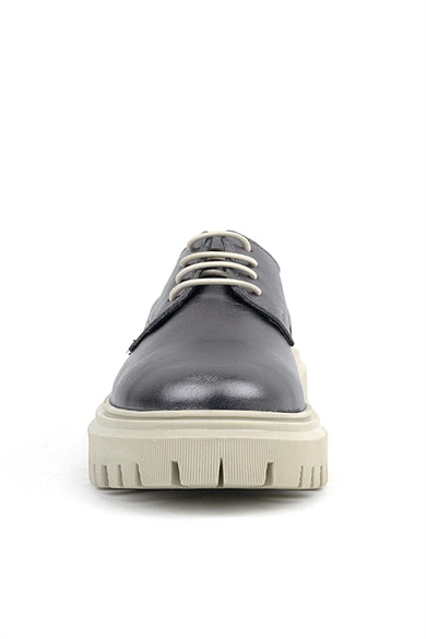 Rakerplus Platin Hakiki Deri Bağcıklı Oxford Günlük Ayakkabı