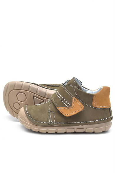 Rakerplus Popeye Hakiki Deri Haki İlk Adım Unisex Bebek Ayakkabısı