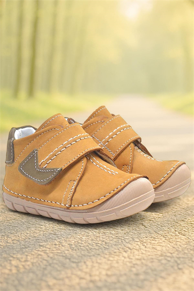 Rakerplus Popeye Hakiki Deri Taba İlk Adım Unisex Bebek Ayakkabısı