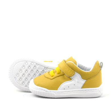 Rakerplus Pup Hakiki Deri Sarı Cırtlı Lastikli Bebek Sneaker