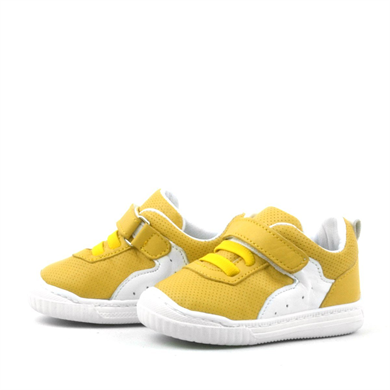 Rakerplus Pup Hakiki Deri Sarı Cırtlı Lastikli Bebek Sneaker