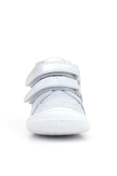 Rakerplus Raya Hakiki Deri Gümüş Simli Cırtlı Kız Bebek Bot