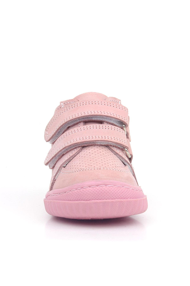 Rakerplus Raya Hakiki Deri Pembe Cırtlı Kız Bebek Bot