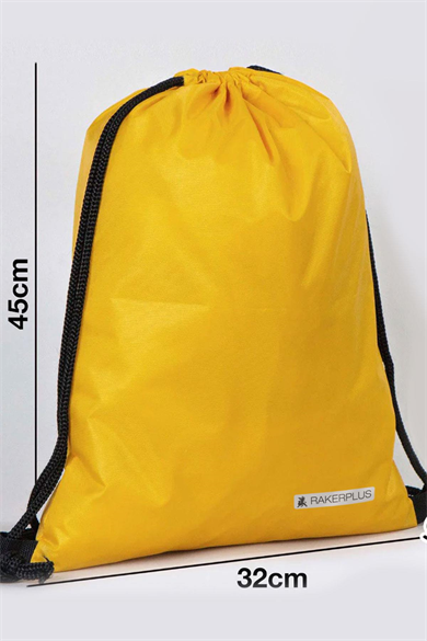 Rakerplus Sarı 32x45 cm Su Geçirmez Büzgülü Krampon ve Spor Çantası