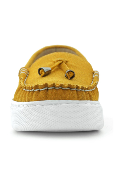 Rakerplus Sarı Süet Ekstra Hafif Çocuk Makosen Ayakkabı