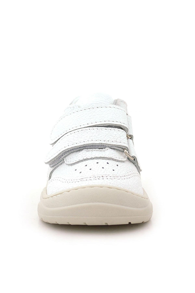 Rakerplus Schaggy Hakiki Deri Beyaz Cırtlı Bebek Spor Ayakkabı