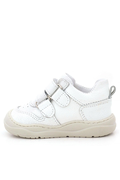 Rakerplus Schaggy Hakiki Deri Beyaz Cırtlı Bebek Spor Ayakkabı