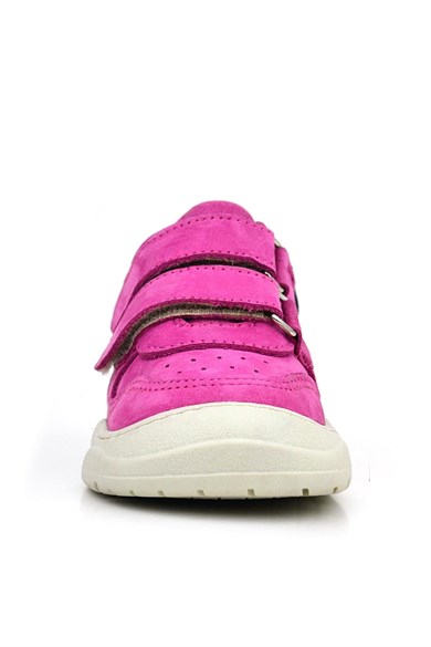 Rakerplus Schaggy Hakiki Deri Fuşya Mavi Bebek Spor Ayakkabı