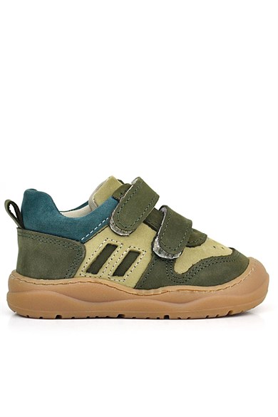 Rakerplus Schaggy Hakiki Deri Koyu Yeşil Bebek Spor Ayakkabı