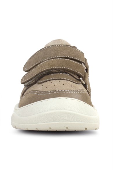 Rakerplus Schaggy Hakiki Deri Kum Krem Bebek Spor Ayakkabı