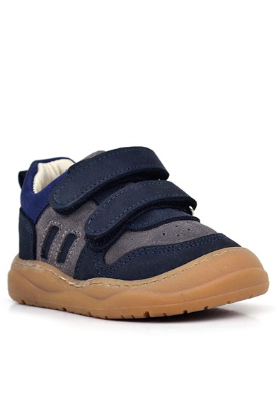 Rakerplus Schaggy Hakiki Deri Lacivert Bebek Spor Ayakkabı
