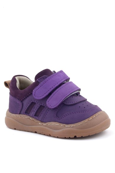 Rakerplus Schaggy Hakiki Deri Mor Kız Bebek Spor Ayakkabı