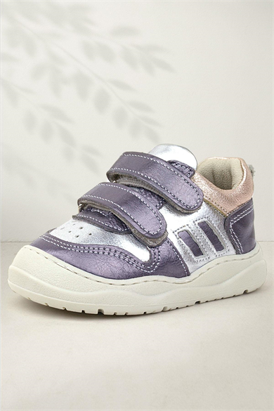 Rakerplus Schaggy Hakiki Deri Platin Gümüş Bebek Spor Ayakkabı