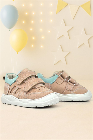 Rakerplus Schaggy Hakiki Deri Pudra Bebek Spor Ayakkabı