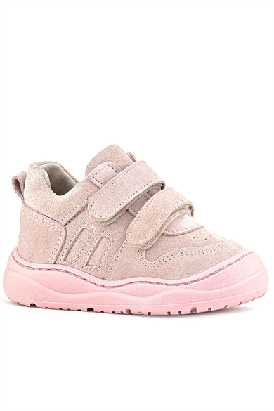 Rakerplus Schaggy Hakiki Deri Pudra Pembe Cırtlı Bebek Spor Ayakkabı