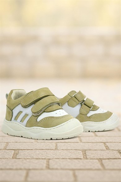 Rakerplus Schaggy Hakiki Deri Yeşil Bebek Spor Ayakkabı