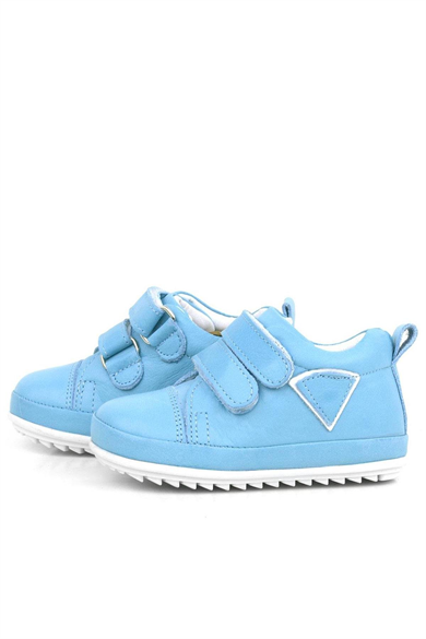 Rakerplus Scrat Hakiki Deri Mavi Beyaz İlk Adım Ayakkabı