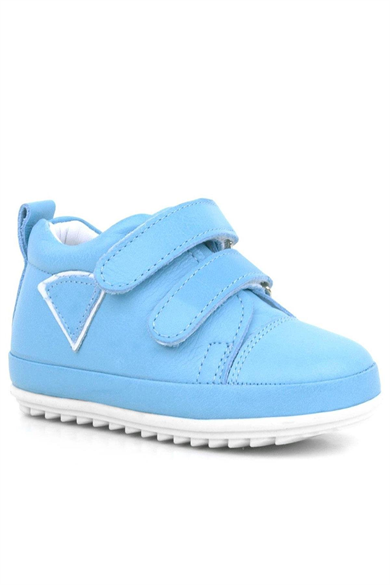 Rakerplus Scrat Hakiki Deri Mavi Beyaz İlk Adım Ayakkabı