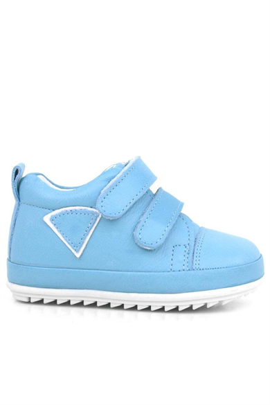 Rakerplus Scrat Hakiki Deri Mavi Beyaz İlk Adım Ayakkabı