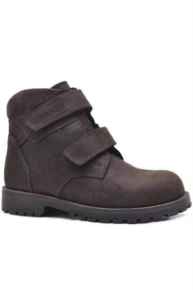 Rakerplus Sentor Hakiki Deri Kahverengi Cırtlı Erkek Genç Bot