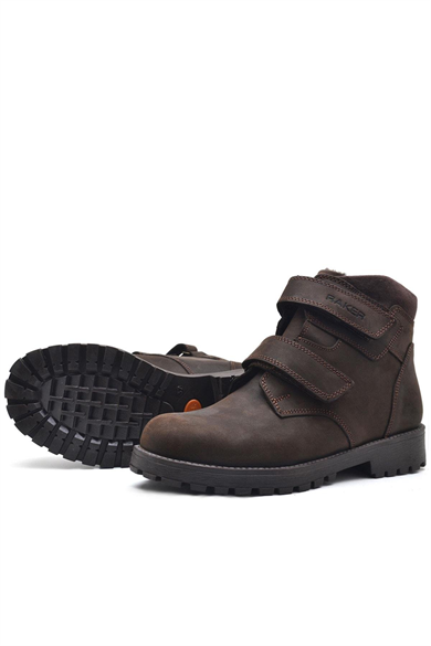 Rakerplus Sentor Hakiki Deri Kahverengi Cırtlı Erkek Genç Bot