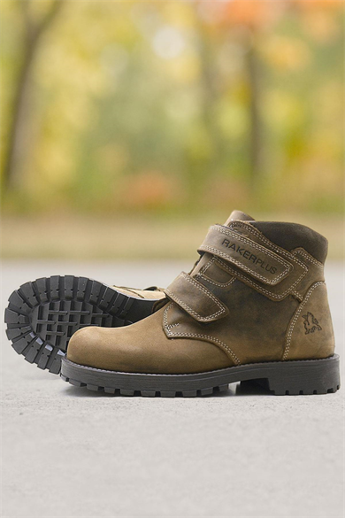 Rakerplus Sentor Hakiki Deri Kum Rengi Kürklü Cırtlı Çocuk Bot