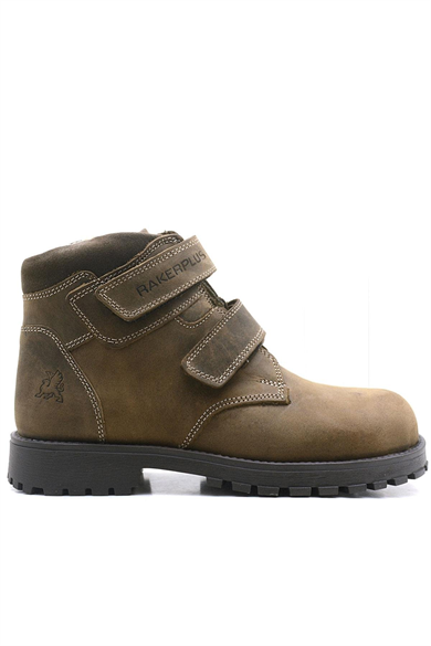 Rakerplus Sentor Hakiki Deri Kum Rengi Kürklü Cırtlı Çocuk Bot