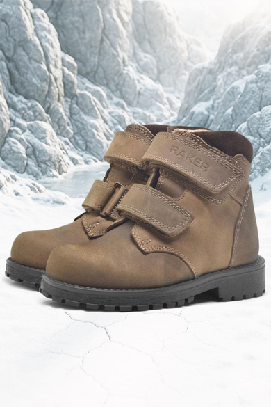 Rakerplus Sentor Hakiki Deri Kum Rengi Kürklü Cırtlı Çocuk Bot